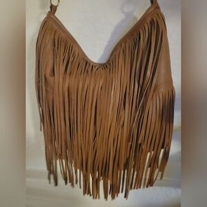 H&M Brown Fringe Shoulder Bag